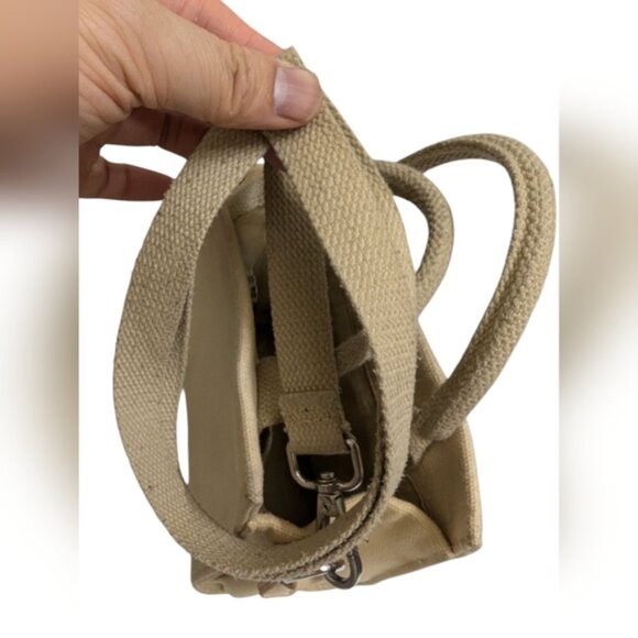 Brandon Blackwood ESR End Systemic Racism Canvas Tan Crossbody Mini Tote Bag - Picture 11 of 13